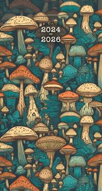 Cover image for 2025 Mighty Mushrooms Checkbook/2 Year Pocket Planner