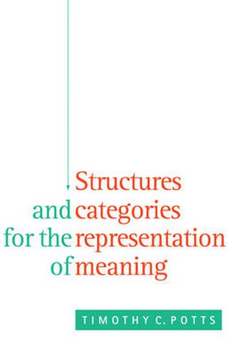 Cover image for Structures and Categories for the Representation of Meaning