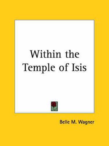 Cover image for Within the Temple of Isis (1899)