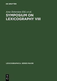 Cover image for Symposium on Lexicography VIII