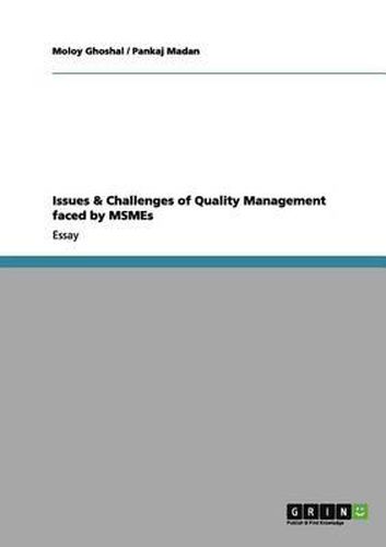 Cover image for Issues & Challenges of Quality Management Faced by Msmes
