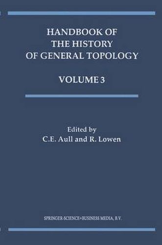 Cover image for Handbook of the History of General Topology