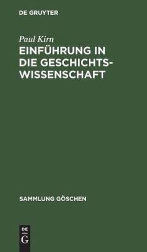 Cover image for Einfuhrung in die Geschichtswissenschaft