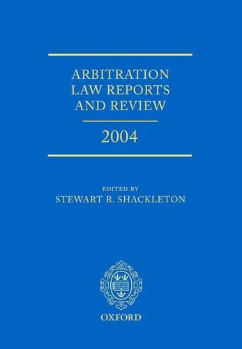 Cover image for Arbitration Law Reports and Review