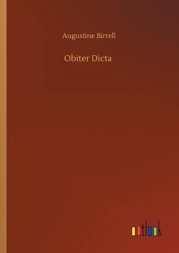 Cover image for Obiter Dicta