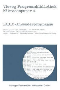 Cover image for Basic-Anwenderprogramme