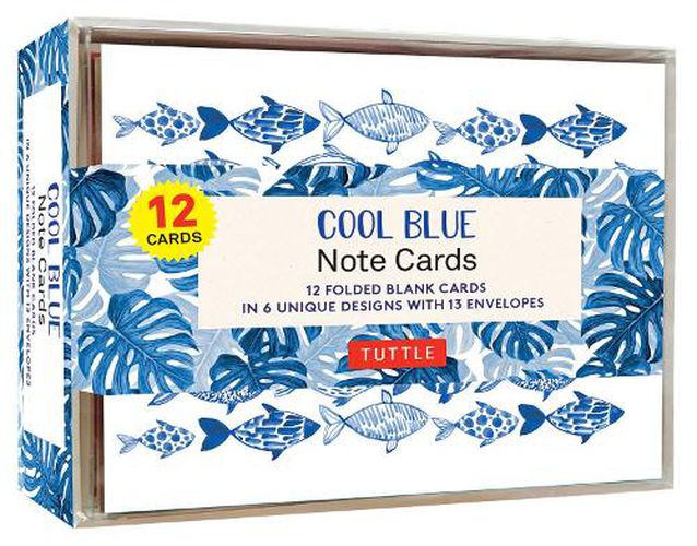 Cover image for Cool Blue Note Cards - 12 Cards