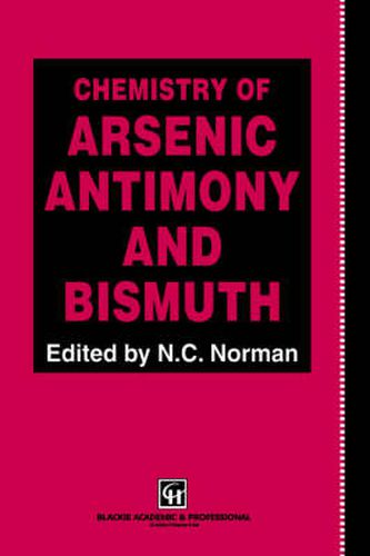 Cover image for Chemistry of Arsenic, Antimony and Bismuth