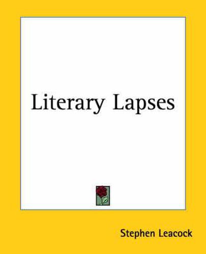 Cover image for Literary Lapses