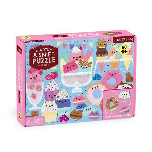 Cover image for Cat Cafe 60 Piece Scratch & Sniff Puzzle