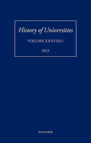 Cover image for History of Universities: Volume XXXVIII/1