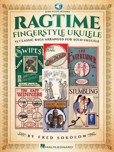 Cover image for Ragtime Fingerstyle Ukulele: 15 Classic Rags Arranged for Solo Ukulele