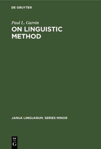 On Linguistic Method: Selected Papers