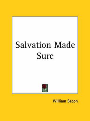 Cover image for Salvation Made Sure (1826)