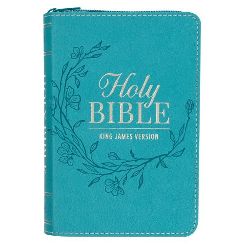 Cover image for KJV Bible Pocket Faux Leather Teal W/Zipper