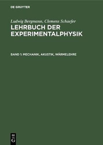 Cover image for Mechanik, Akustik, Warmelehre