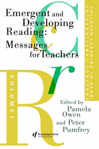 Cover image for Children Learning To Read: International Concerns: Volume 1