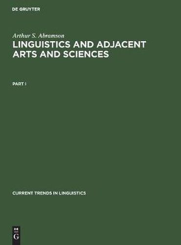 Cover image for Arthur S. Abramson: Linguistics and Adjacent Arts and Sciences. Part 1