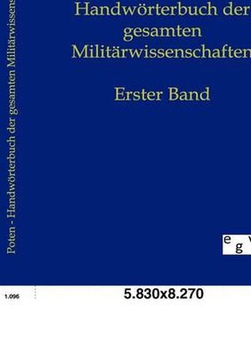 Cover image for Handwoerterbuch der gesamten Militarwissenschaften