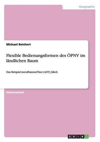 Cover image for Flexible Bedienungsformen des OEPNV im landlichen Raum