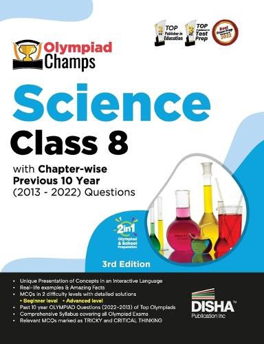 Cover image for Olympiad Champs Science Class 8 with Chapter-Wise Previous 10 Year (2013 - 2022) Questions Complete Prep Guide with Theory, Pyqs, Past & Practice Exercise