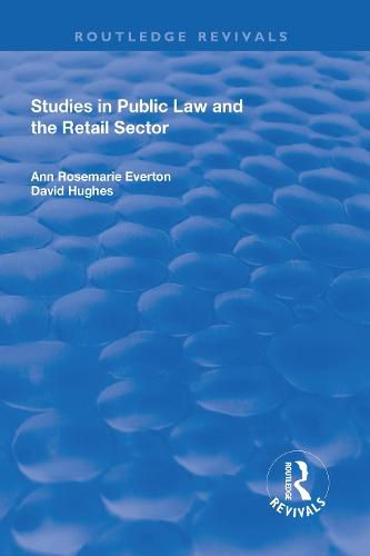 Cover image for Studies in Public Law and the Retail Sector