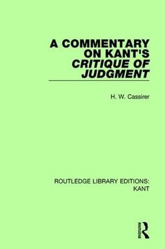Cover image for A Commentary on Kant's Critique of Judgment