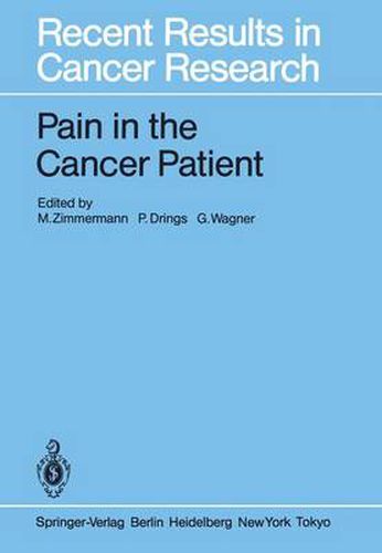 Cover image for Pain in the Cancer Patient: Pathogenesis, Diagnosis and Therapy