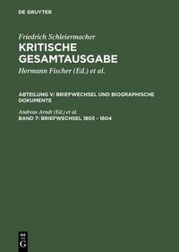 Cover image for Briefwechsel 1803 - 1804: (Briefe 1541 - 1830)