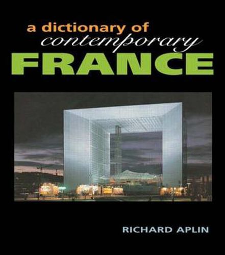 Cover image for Dictionary of Contemporary France