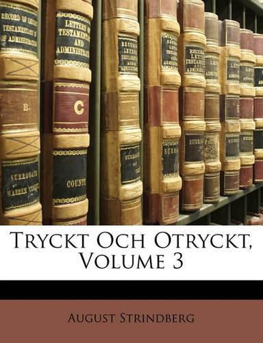 Cover image for Tryckt Och Otryckt, Volume 3