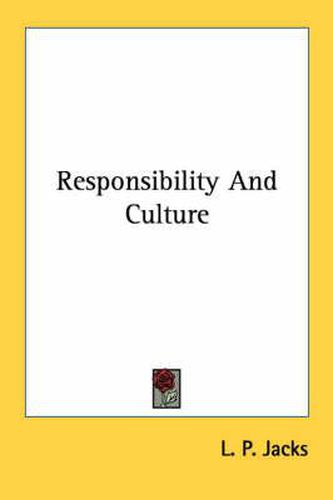 Cover image for Responsibility and Culture