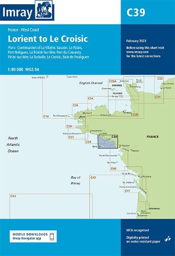 Cover image for Imray Chart C39: Lorient to Le Croisic