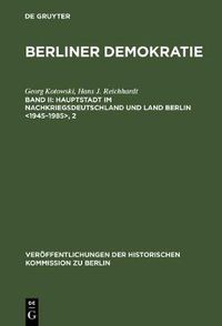 Cover image for Hauptstadt im Nachkriegsdeutschland und Land Berlin , 2