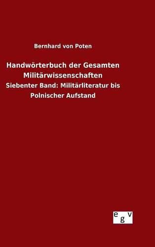 Cover image for Handwoerterbuch der Gesamten Militarwissenschaften