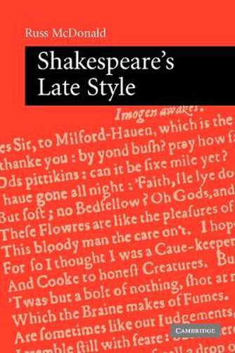 Cover image for Shakespeare's Late Style