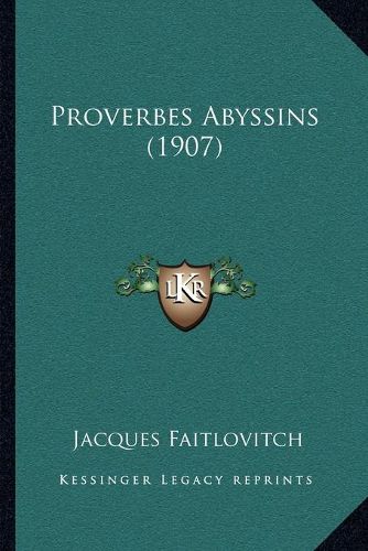 Cover image for Proverbes Abyssins (1907)