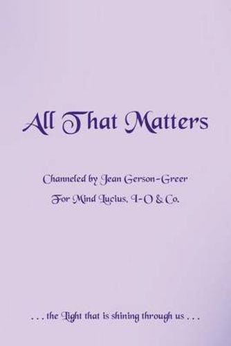 Cover image for All That Matters