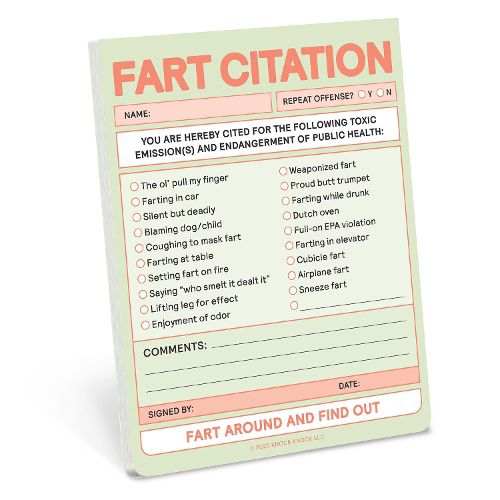 Cover image for Knock Knock Fart Citation Nifty Note (Pastel Version)