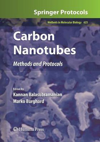 Cover image for Carbon Nanotubes: Methods and Protocols