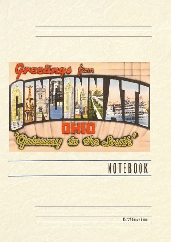 Cover image for Vintage Lined Notebook Greetings from Cincinnati