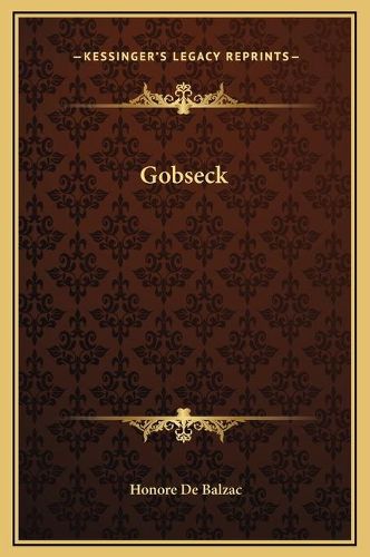 Cover image for Gobseck