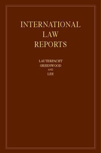 Cover image for International Law Reports: Volume 161