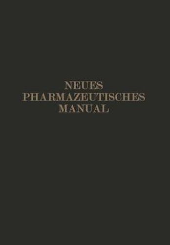 Cover image for Neues Pharmazeutisches Manual