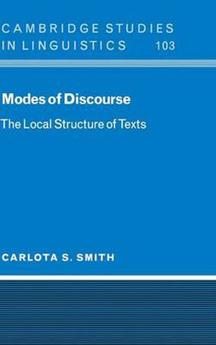 Modes of Discourse: The Local Structure of Texts