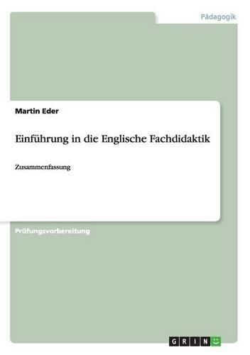 Cover image for Einfuhrung in die Englische Fachdidaktik: Zusammenfassung