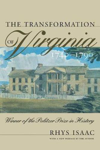 Cover image for The Transformation of Virginia, 1740-1790