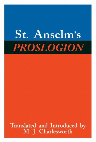 Cover image for St. Anselm's Proslogion with a Reply on Behalf of the Fool