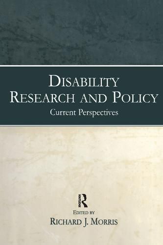 Cover image for Disability Research and Policy: Current Perspectives