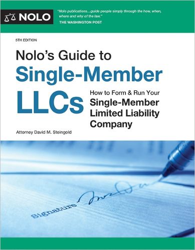Cover image for Nolo's Guide to Single-Member Llcs